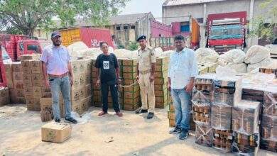 A huge consignment of liquor was recovered and the truck driver was arrested with liquor worth Rs 45 lakh.
